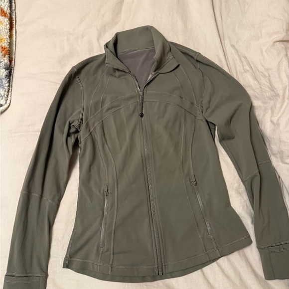 lululemon athletica Tops - Lululemon Athletica Sage Green Zip-Up Hoodie